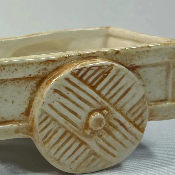 Vintage Ceramic Donkey Pulling Cart Planter Made  in Occupied Japan - Picture 11 of 14